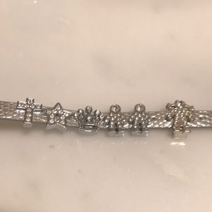 Silverbell bracelet with charms
